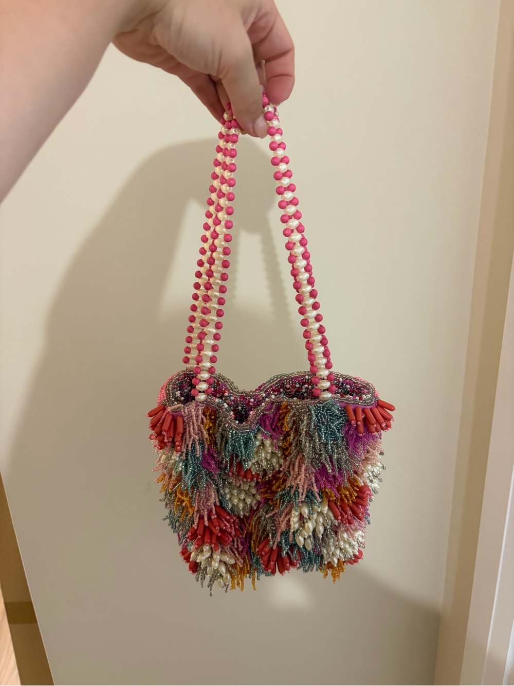 Vibrant Colour Beaded Mini Bag - Picture 9 of 9